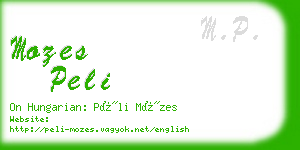 mozes peli business card